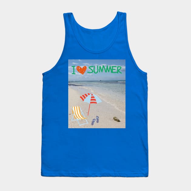 I heart Summer, I love Summer, I ❤ Summer Tank Top by Christine aka stine1
